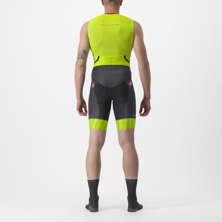 Costum de triatlon fara maneci Castelli Free Sanremo SL, Galben Fluo/Negru, XXL [1]