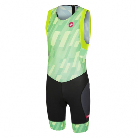 Costume de Triatlon - Costum Triatlon Castelli Short Distance, Verde/Negru, M