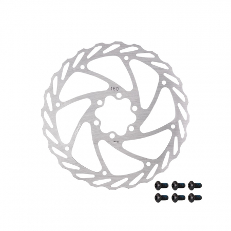 Piese biciclete - Disc Frana Force-4 160mm 6 gauri argintiu