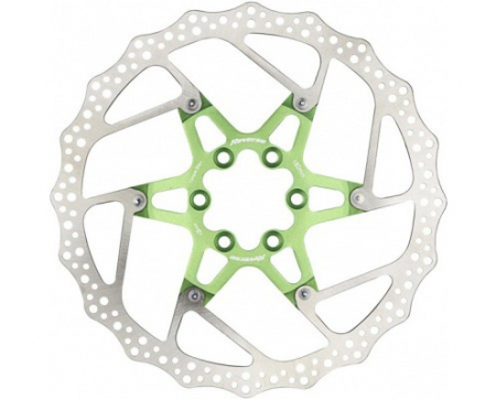 Rotoare/Discuri frana - Disc frana Reverse Discrotor aluminiu/otel 180mm verde deschis