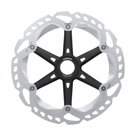 Piese biciclete - Disc frana Shimano RT-MT800-L, Center Lock, piulita cu caneluri externe, 203mm