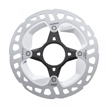 Piese biciclete - Disc frana Shimano RT-MT800-SS, Center Lock, piulita cu caneluri interne, 140mm