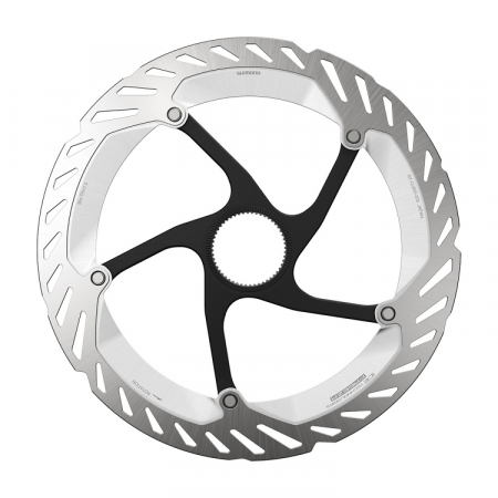 Piese biciclete - Disc frana Shimano RT-CL800-L, Center Lock, piulita cu caneluri externe, 203mm