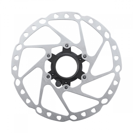 Piese biciclete - Disc frana Shimano RT-EM600-M, Center Lock, piulita cu caneluri interne, 180mm