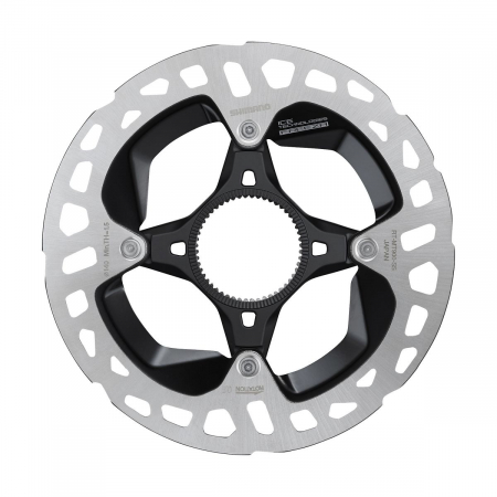 Piese biciclete - Disc frana Shimano RT-MT900-SS, Center Lock, piulita cu caneluri interne, 140mm