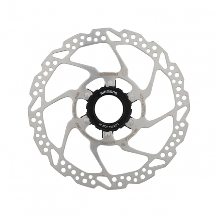 Piese biciclete - Disc frana Shimano SM-RT54-M, Center Lock, piulita cu caneluri externe, 180mm