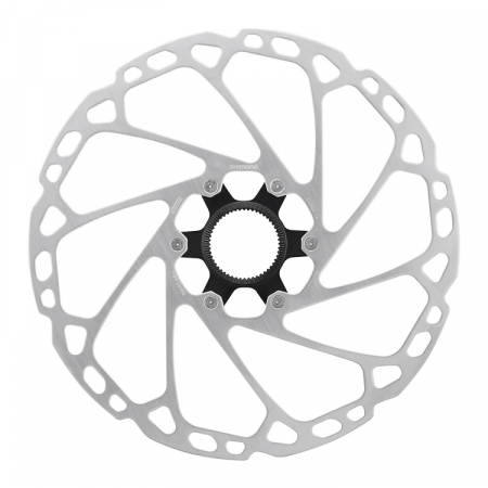 Piese biciclete - Disc frana Shimano SM-RT64-L, Center Lock, piulita cu caneluri externe, 203mm