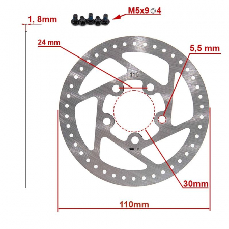 Disc frana trotineta Xiaomi M365, 110mm [2]