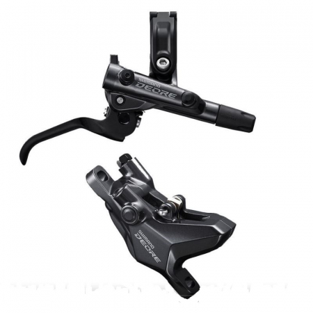 Frane pe disc - Frana pe disc set asamblat (J-Kit) Shimano Deore BL-M6100(R), BR-M6100(R), fara adaptor, placute Metal (fara radiator), cu insertie, conducta 1700mm (SM-BH90 negru)