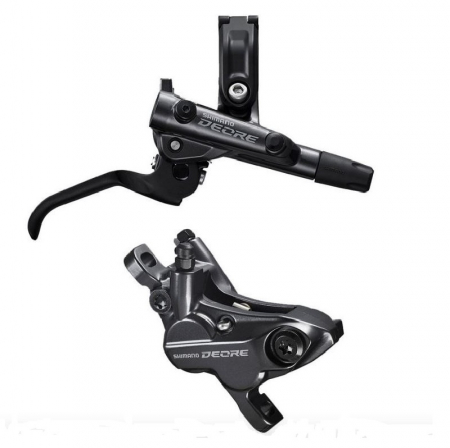 Frane pe disc - Frana hidraulica disc Shimano Deore BL-M6100(R)+BR-M6120(R) J-Kit, fara adaptor, placute metalice