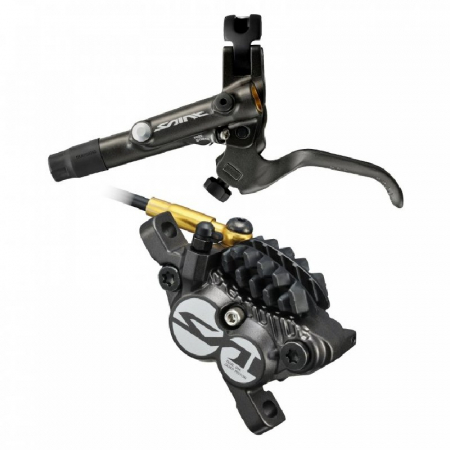 Frane pe disc - Frana pe disc set asamblat (J-Kit) Shimano Saint BL-M820-B(R), BR-M820 (R), fara adaptor, placute Metal (cu radiator), cu insertie, conducta 1700mm (SM-BH90 negru)