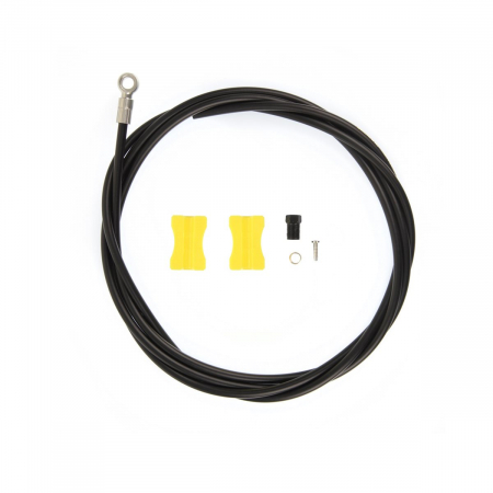 Piese biciclete - Conducta hidraulica Shimano XTR (M9000) SM-BH90-SBM, 1000mm, Negru, cu unitate de conectare, fara capac si surub banjo