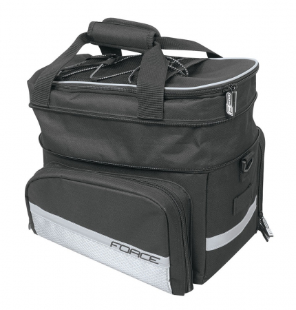 Genti bicicleta - Geanta Portbagaj spate Force Large neagra 20L
