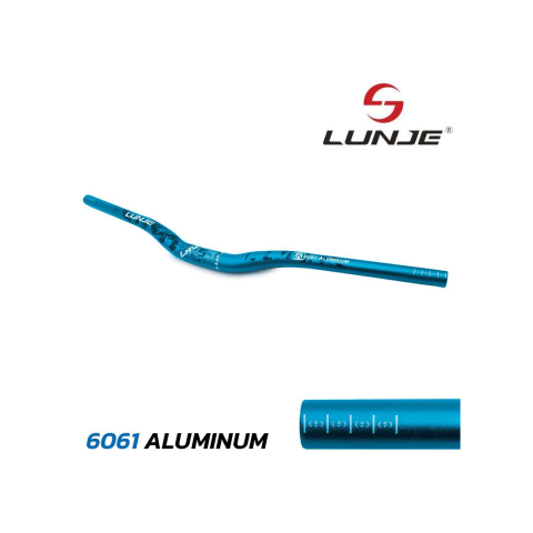 Piese biciclete - Ghidon 720mm cu rise 25mm negru-albastru