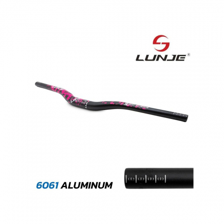 Ghidon 720mm cu rise 25mm negru/roz [1]