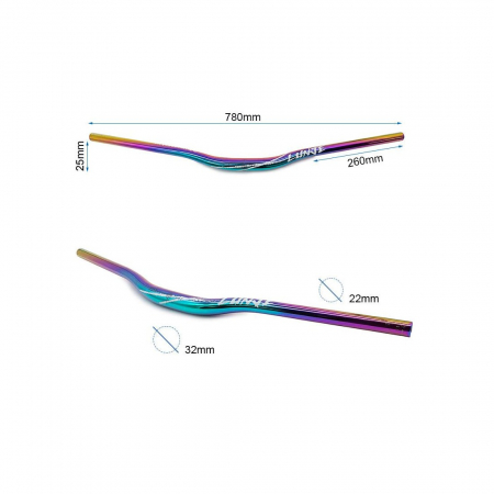 Ghidon MTB Lunje 6061, 780mm, rise 25mm, iridiscent [2]