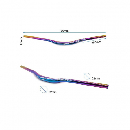 Ghidon MTB Lunje 6061, 780mm, rise 25mm, multicolor [2]