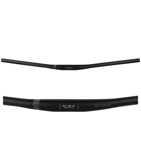 Piese biciclete - Ghidon Force Team flat 31.8/ 780mm Aluminiu negru