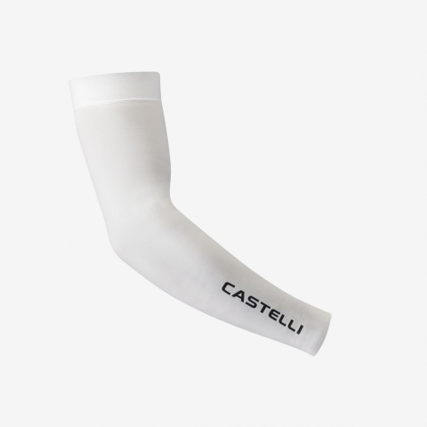 Imbracaminte ciclism - Incalzitoare brate Castelli UPF 50+ Arm 3, unisex, alb L
