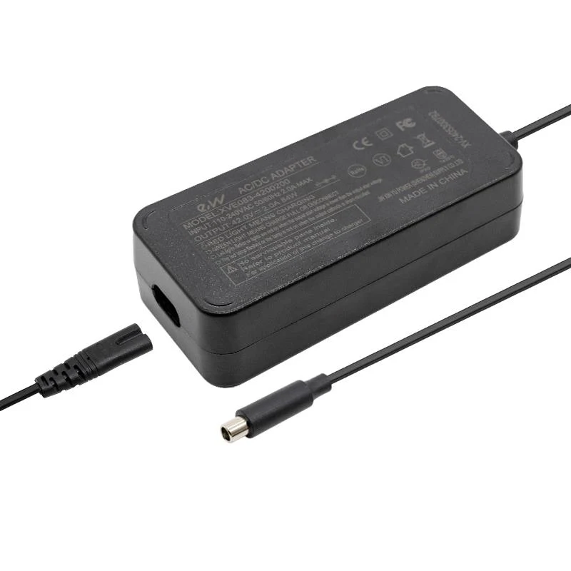 Accesorii trotinete electrice - Incarcator baterie trotineta Premium 36V-42V 2A pentru Xiaomi, Ninebot ES1,2,3,4 DC 8mm