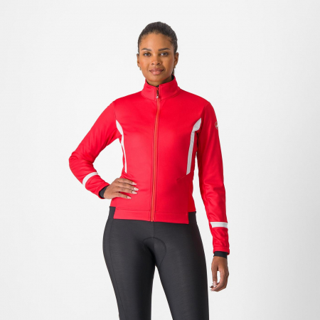 Jacheta Castelli Dinamica 2, rosu hibiscus/alb relfex, XS [0]