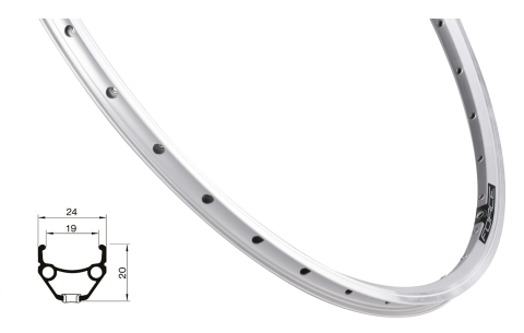 Jante bicicleta - Janta Force Classic 622x19 32h argintie