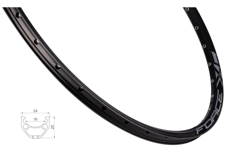 Piese biciclete - Janta Force XC Basic Disc 584x19 36h neagra