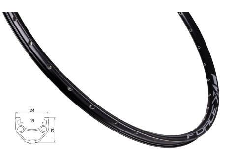 Piese biciclete - Janta Force XC Basic Disc 622x19 32h neagra