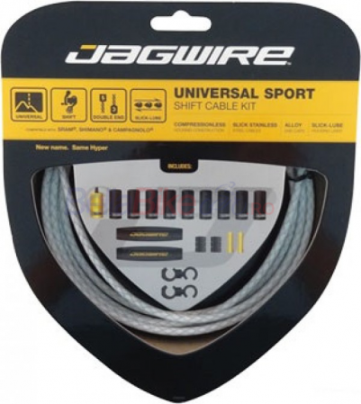 Cabluri, camasi, conducte - Kit Schimbator Jagwire Universal Sport, alb