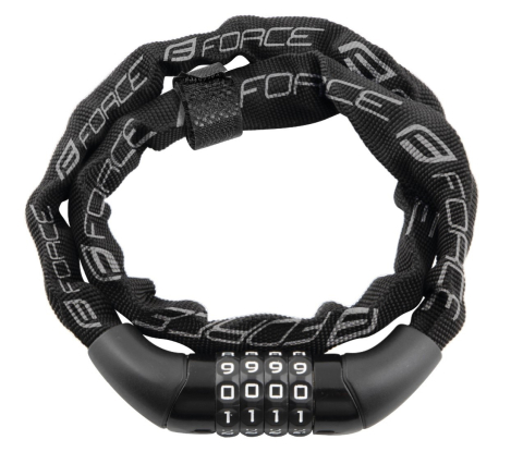 Accesorii - Lacat Force Chain cu cifru 120cm/4mm negru