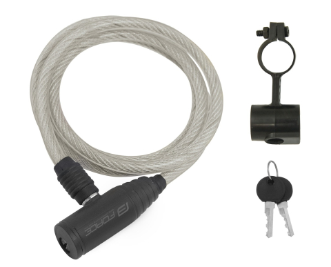 Accesorii - Lacat Force Eco spiralat 120/8mm Transparent