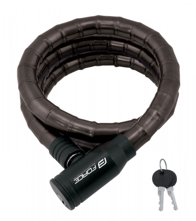 Antifurturi bicicleta - Antifurt Force F Cu Protectie 150cm/18mm Negru