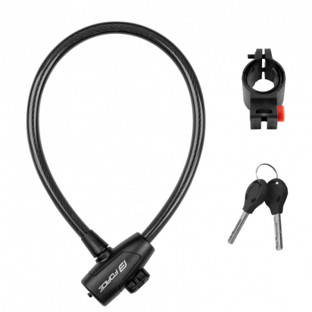 Antifurturi bicicleta - Lacat Force Strong 60cm/12mm cu suport negru