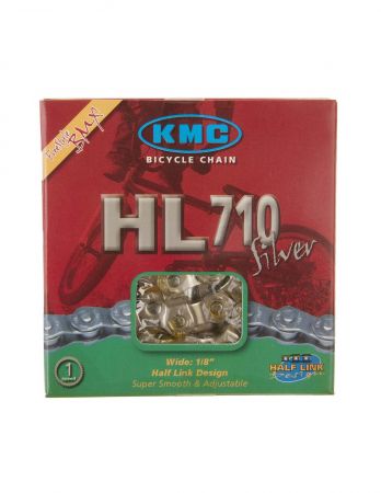Lant half-link KMC HL-710 Silver, 1 viteza, 1/2'x1/8', 104L [1]