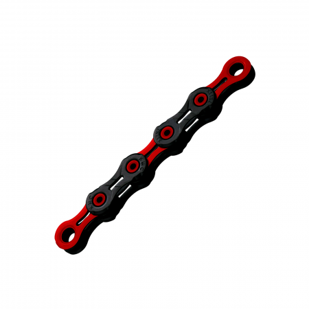 Lant KMC DLC 11, 11 vit, 118 zale, Negru/Rosu [0]