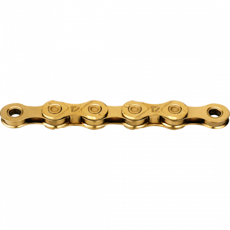 Lant lubrifiat cu ceara KMC X12 Waxed Ti-N Gold 12 viteze 126 Zale [1]