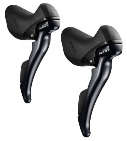 Piese biciclete - Manete schimbator/frana Shimano Sora ST-R3000, Dual Control, set, 2x9 viteze