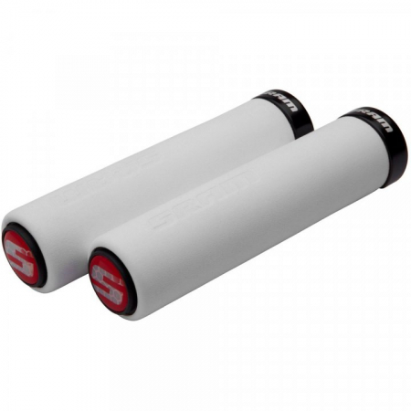 Mansoane bicicleta - Mansoane Sram Locking Foam Grips 129mm Alb/Negru