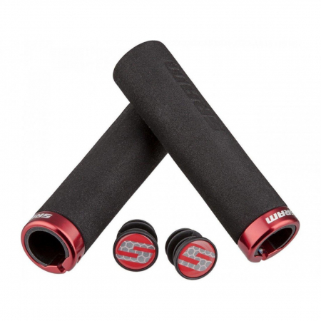 Mansoane Sram Locking Foam Grips 129mm Negru/Rosu [2]