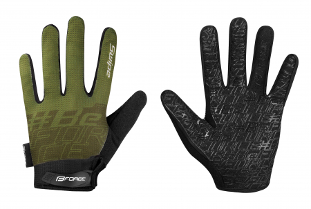 Imbracaminte ciclism - Manusi Force MTB Swipe Kaki/Negru L
