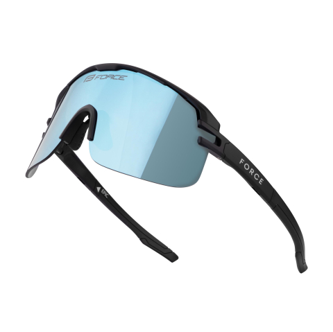 Echipament protectie - Ochelari Force Epic negri lentile blue/mirror
