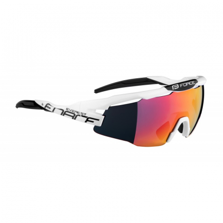 Ochelari Force Everest alb/negru, lentila rosie oglinda [1]