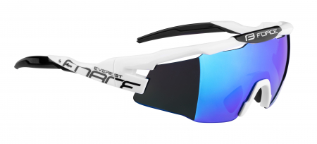 Ochelari Force Everest alb/negru, lentila albastra oglinda [1]