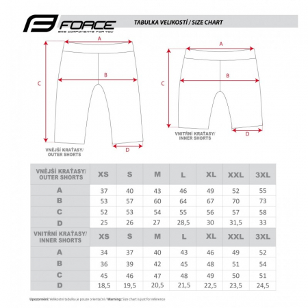 Pantaloni Force Blade MTB cu sub-pantaloni cu bazon Negru/Fluo S [4]