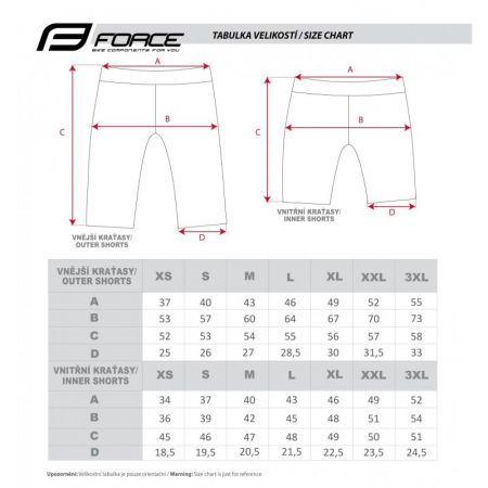 Pantaloni scurti Force Blade MTB, lenjerie cu bazon, Galben Fluo XS [4]