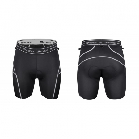 Pantaloni scurti Force MTB-11 cu sub-pantaloni cu bazon Rosii S [3]