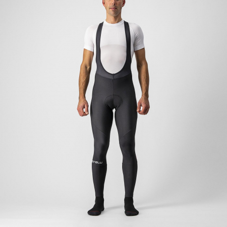 Imbracaminte ciclism - Pantaloni lungi cu bretele Castelli Entrata, pt barbati, negru, XL