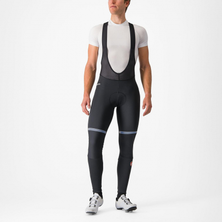 Imbracaminte ciclism - Pantaloni lungi cu bretele Castelli Polare 3, negru, S