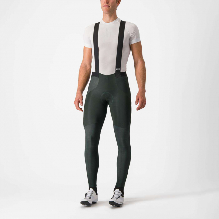 Pantaloni lungi cu bretele Castelli Sorpasso RoS, Verde Inchis, M [0]