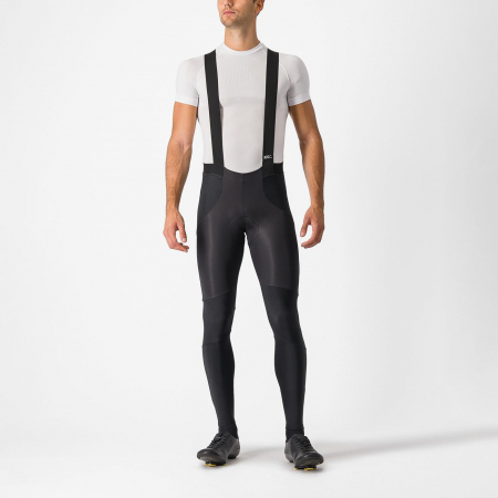 Pantaloni lungi - Pantaloni lungi cu bretele Castelli Sorpasso RoS, pt barbati, negru, L